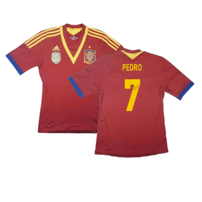 Spain 2013-14 Home Shirt (Excellent) (Pedro 7)