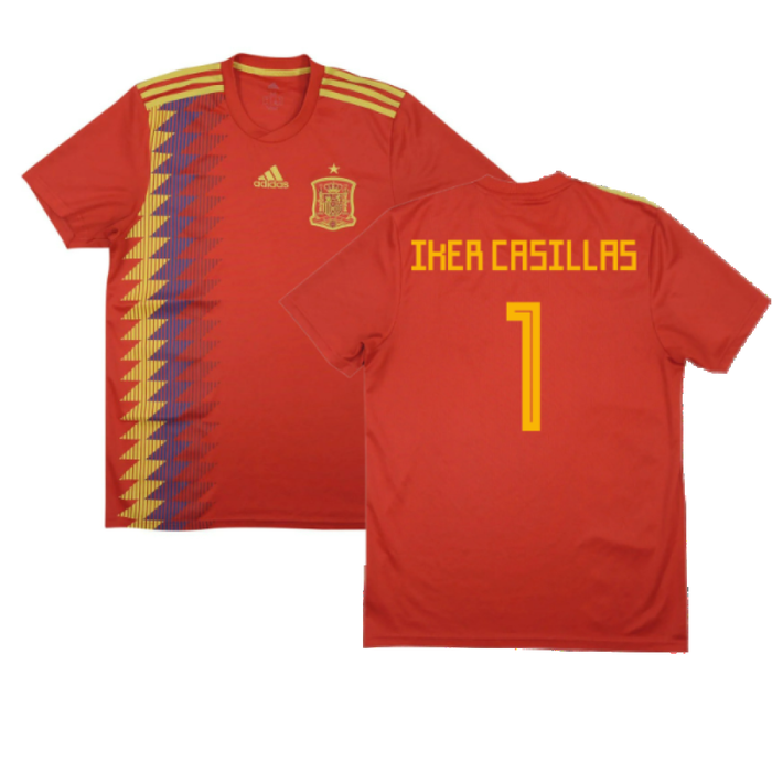 Spain 2018-20 Home Shirt (2XL) (Iker Casillas 1) (Good)