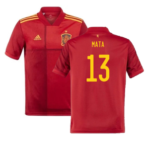 Spain 2020-21 Home Shirt (S) (Good) (MATA 13)_0