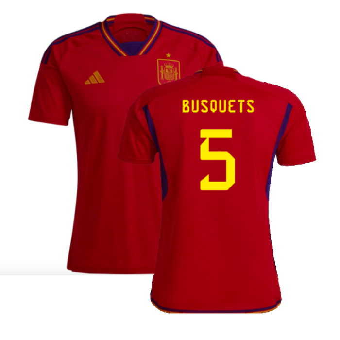 Spain 2022-23 Home Shirt (Womens XL-) (Busquets 5) (Mint)