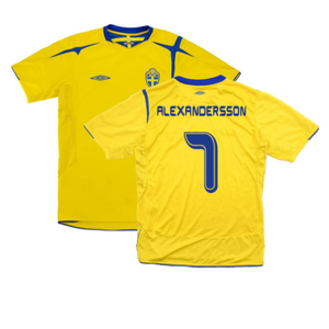 Sweden 2006-07 Home Shirt (XL) (Excellent) (Alexandersson 7)_0