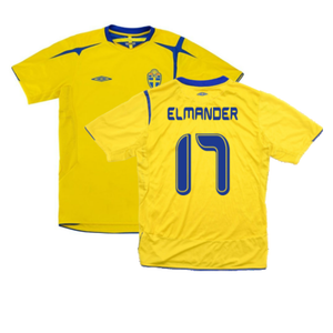 Sweden 2006-07 Home Shirt (XL) (Excellent) (Elmander 17)_0