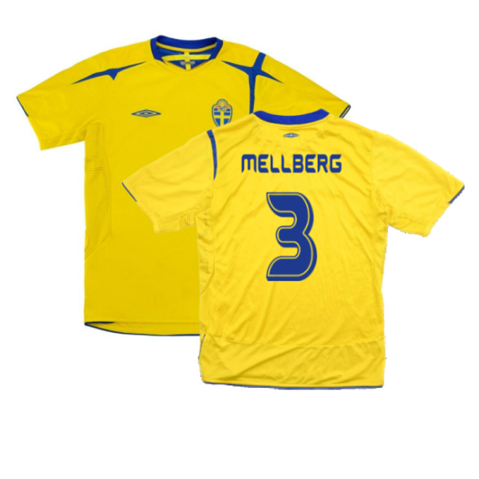 Sweden 2006-07 Home Shirt (XL) (Excellent) (Mellberg 3)