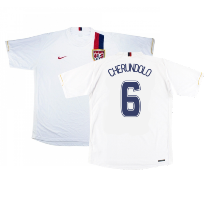 USA 2006-07 Home Shirt (S) (Good) (Cherundolo 6)