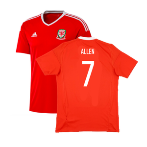 Wales 2016-17 Home Shirt (S) (Excellent) (Allen 7)_0