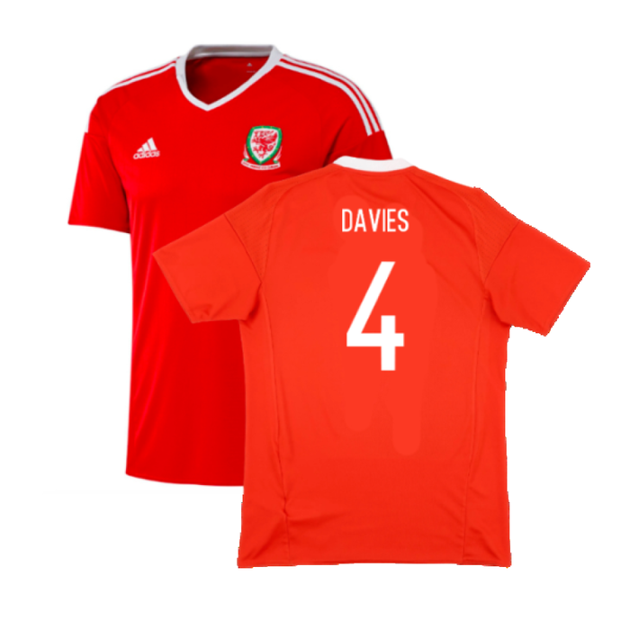 Wales 2016-2017 Home Shirt (M) (Excellent) (Davies 4)