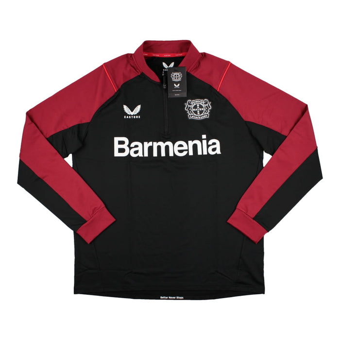 2022-2023 Bayer Leverkusen Half Zip Training Top (Black)